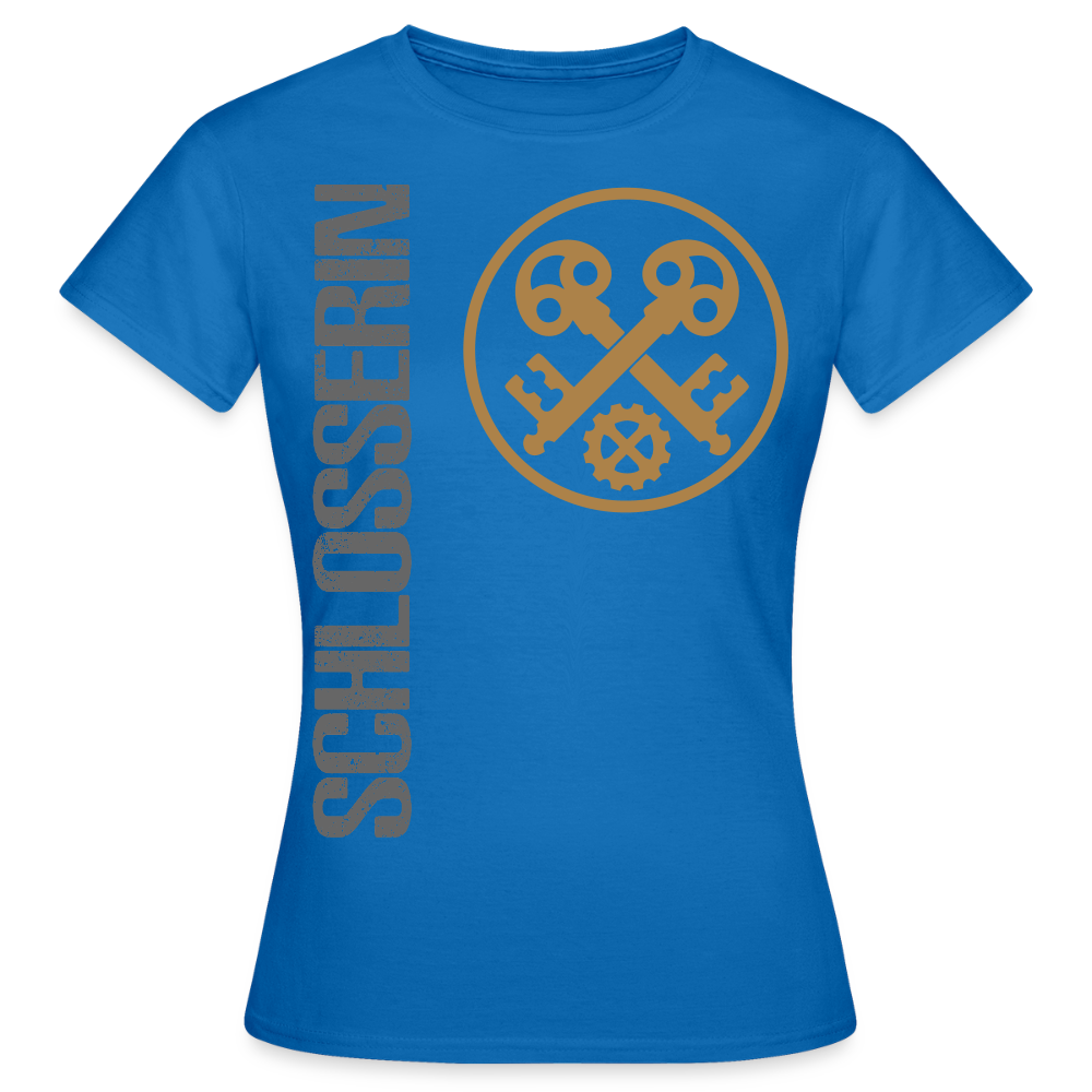 Frauen T-Shirt "Schlosserin" - Royalblau