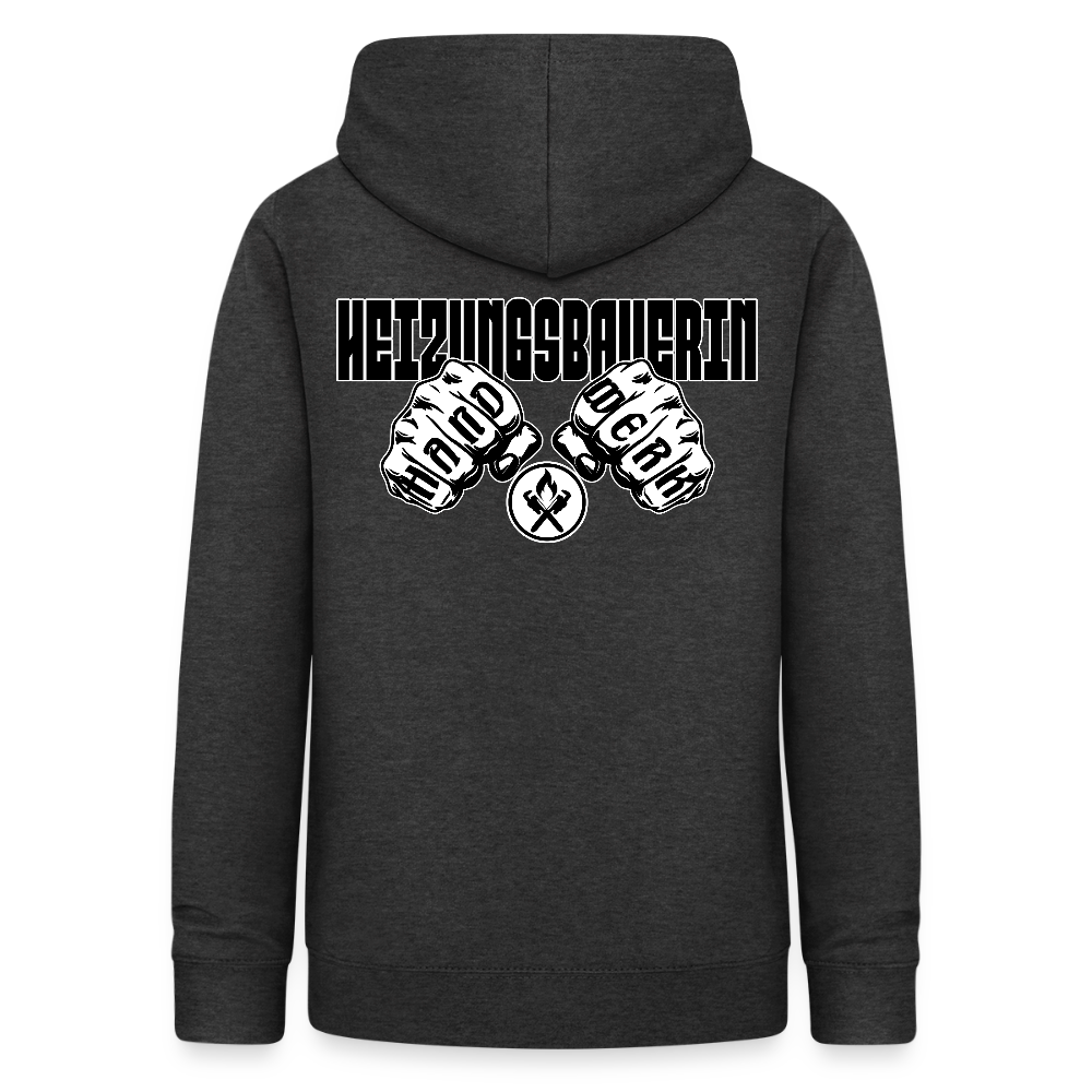 Frauen Hoodie "Heizungsbauerin" (beidseitig beruckt) - Anthrazit