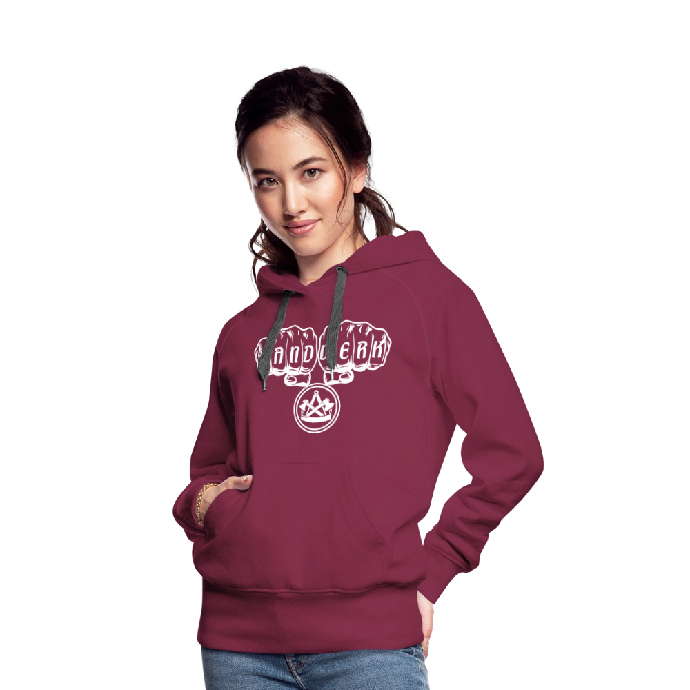 Frauen Premium Hoodie "Zimmermann" - Bordeaux
