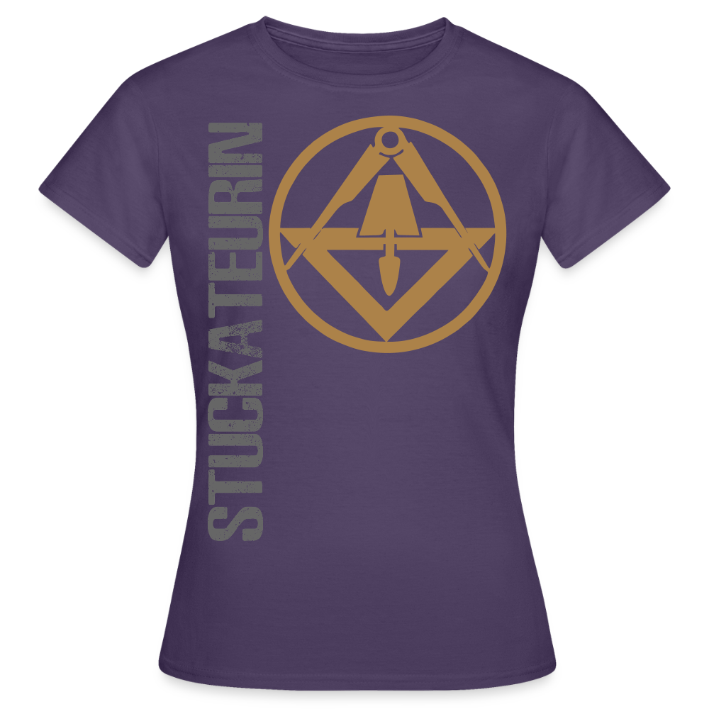 Frauen T-Shirt "Stuckateurin" - Dunkellila