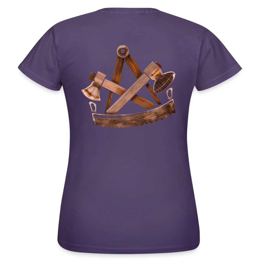 Frauen T-Shirt "Zimmermann" (beidseitig bedruckt) - Dunkellila