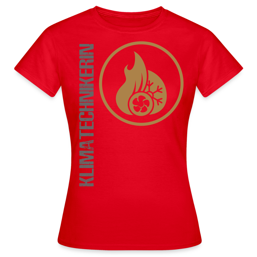 Frauen T-Shirt "Klimatechnikerin" Rot Frauen T-Shirt
