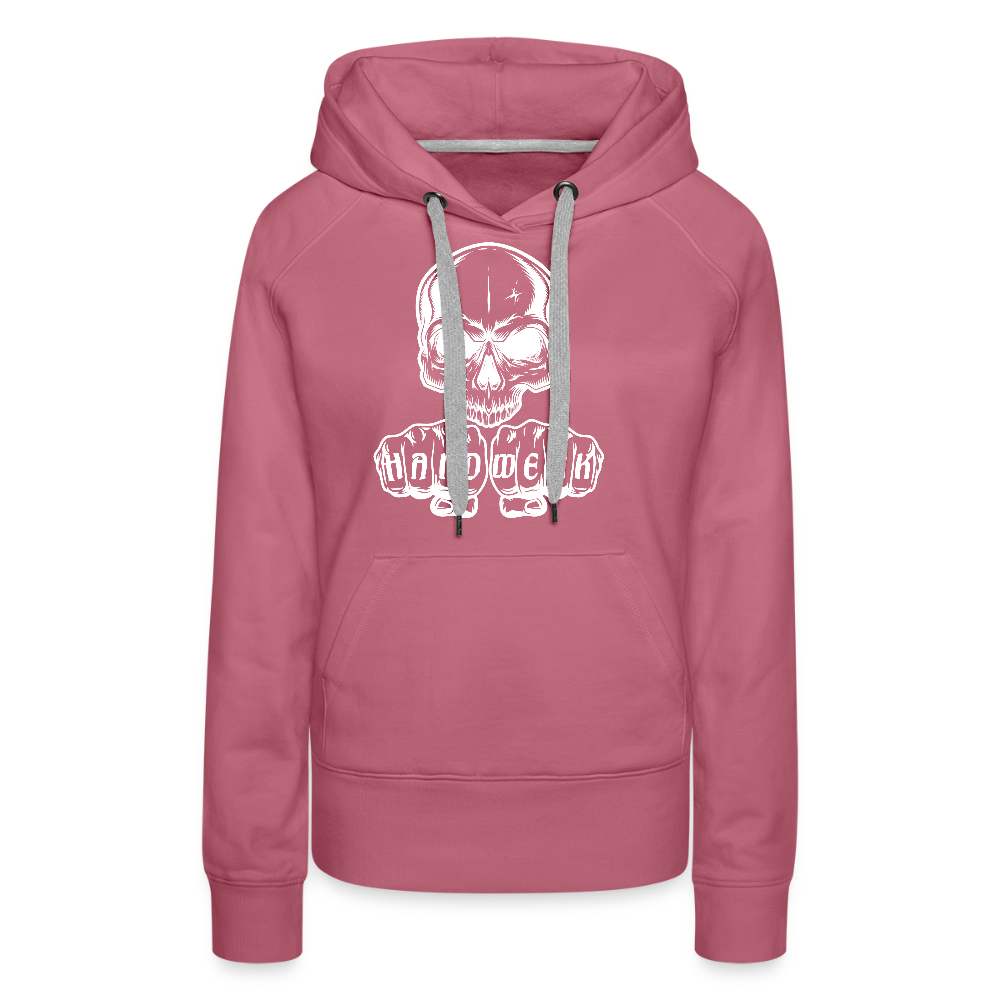 Frauen Premium Hoodie "Skull-Handwerk" - Malve