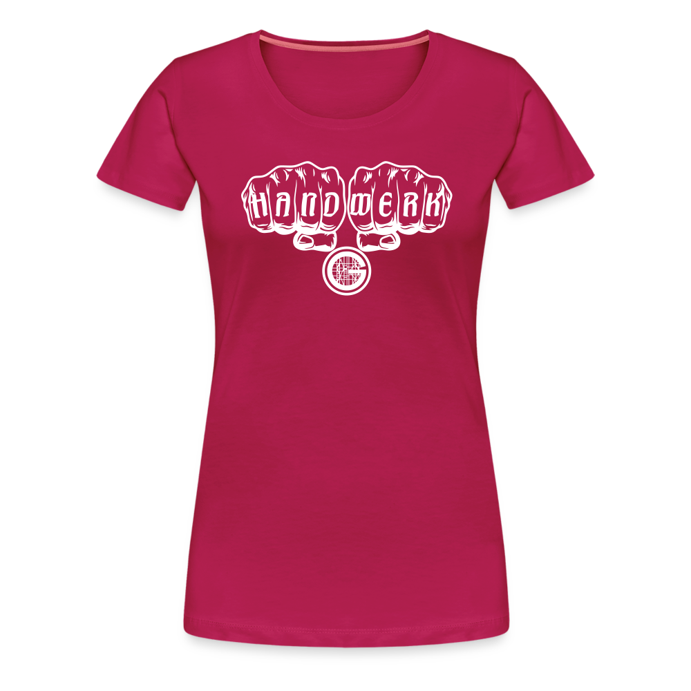 Frauen Premium T-Shirt "Gerüstbauer" - dunkles Pink
