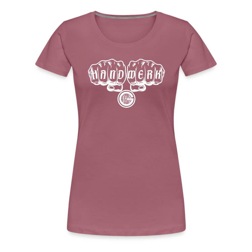 Frauen Premium T-Shirt "Gerüstbauer" - Malve