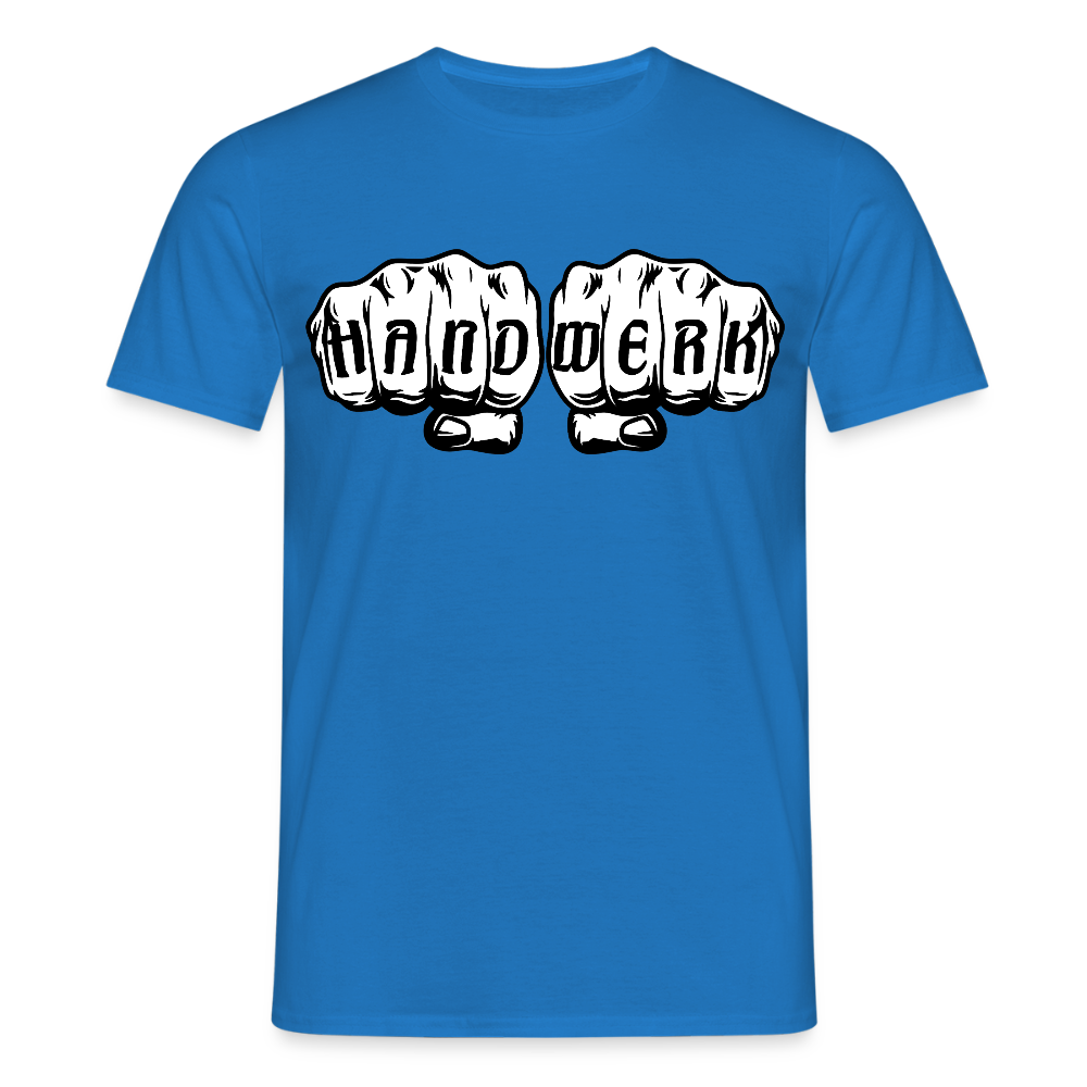 Unisex T-Shirt "Handwerk" Royalblau Männer T-Shirt