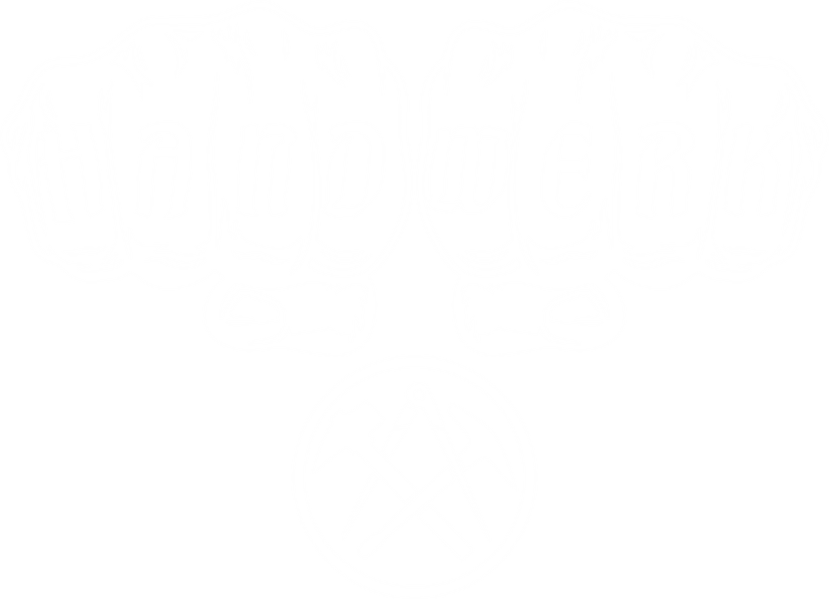 Schwarzer, glänzender Auto-Aufkleber "Dachdecker" von HW-Shirts auf einem Fahrzeug.