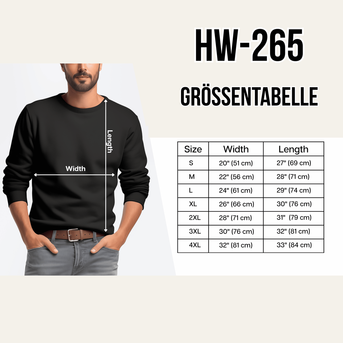 Herren Sweatshirt HW-Shirts Premium HW-265 in Saphirblau, für stolze Handwerker, in den Größen S bis 3XL, bequeme Passform