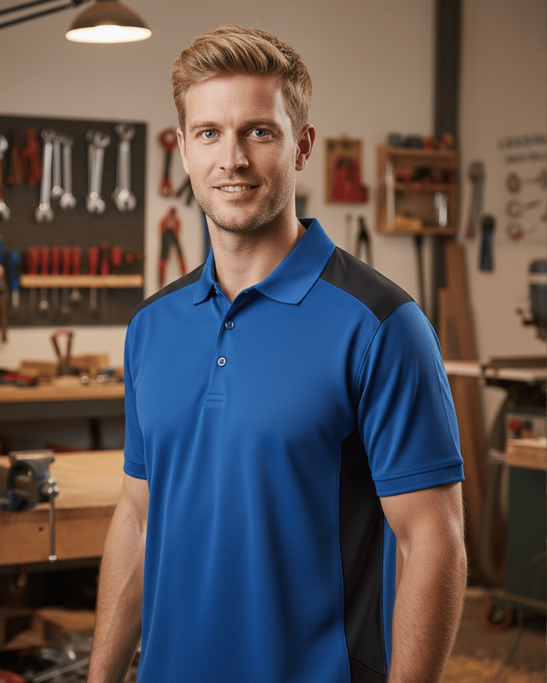 Workwear-Polo "Professional" – Robust, Nachhaltig & Stylisch | beidseitig bedruckt Royalblau Navy M {{ color }}
