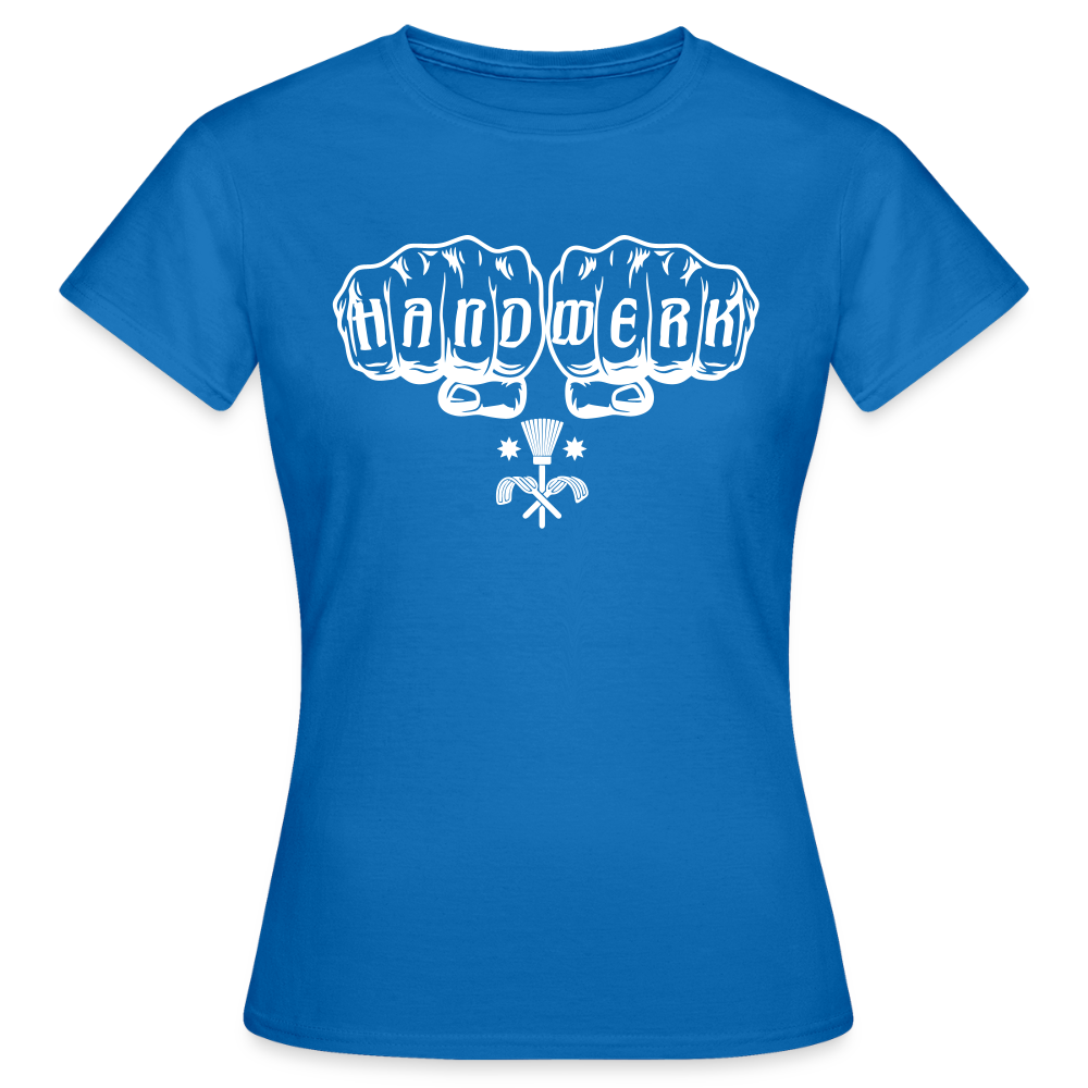 Schwarzes Frauen T-Shirt von Spreadconnect mit Schornsteinfeger-Design, bequemes Damen T-Shirt, enge Passform.