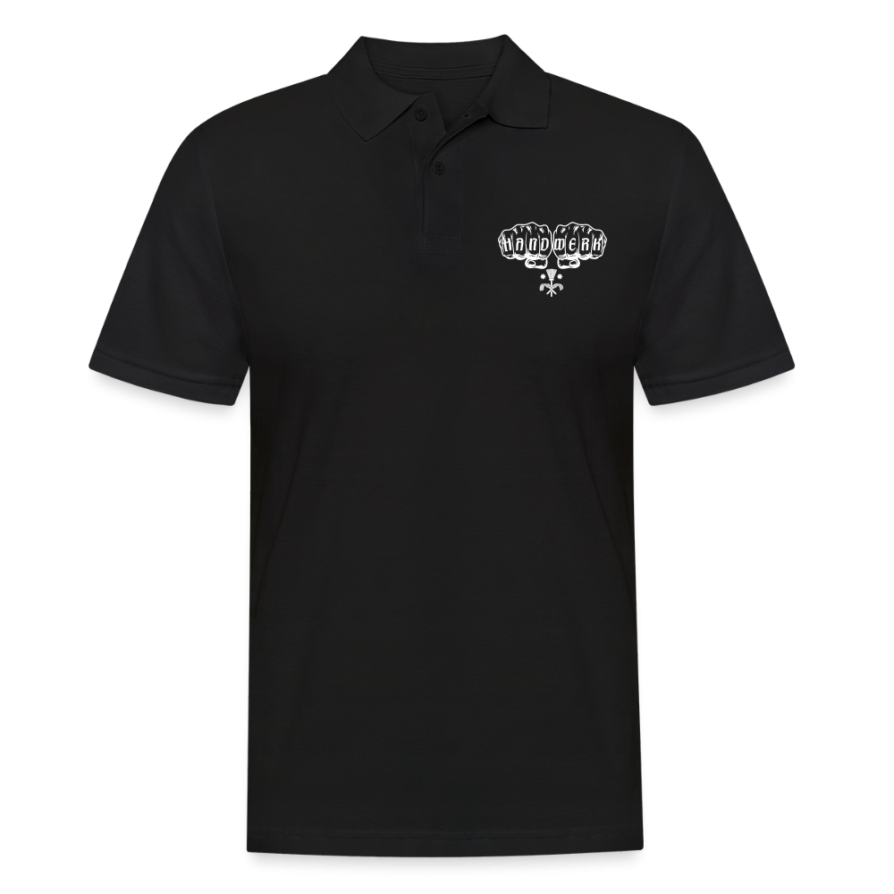 Männer Poloshirt "Schornsteinfeger" von Spreadconnect, navyblau, mit Kragen und kurzen Ärmeln, lässiges Design.