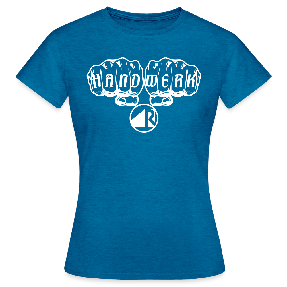 Schwarzes Frauen T-Shirt "Raumausstatter" von Spreadconnect, vorne mit passender Grafik, bequemes Baumwollshirt für Damen