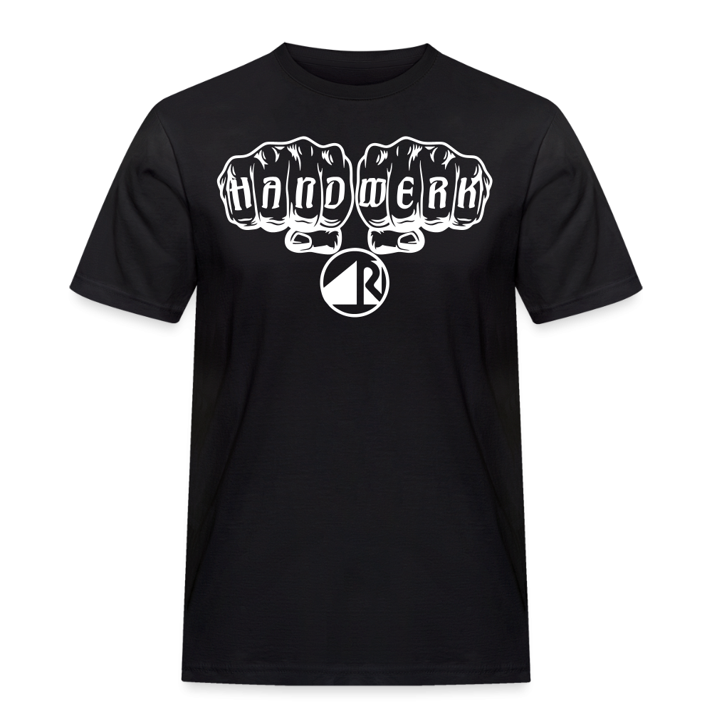 Männer Workwear T-Shirt "Raumausstatter" von Spreadconnect in Navy, bequemes Arbeits-T-Shirt für Männer, Nahaufnahme