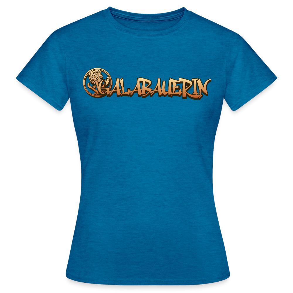Graues meliertes Frauen T-Shirt "GaLaBauerin" von Spreadconnect, bequem und modisch für Damen.