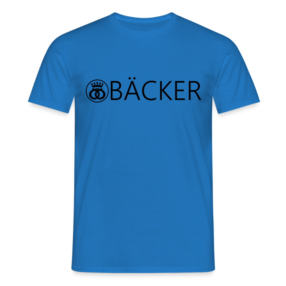 Unisex T-Shirt "Bäcker" von Spreadconnect in militärgrün, Männer-T-Shirt, Frontansicht, weiches Baumwollmaterial.
