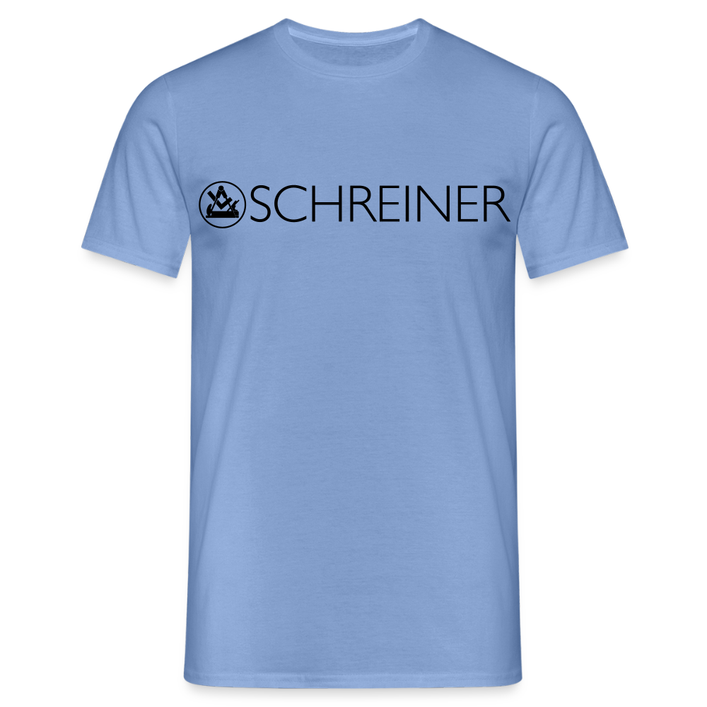Unisex Männer T-Shirt "Schreiner" von Spreadconnect in Taubenblau, bequemes Baumwollshirt mit Druck.