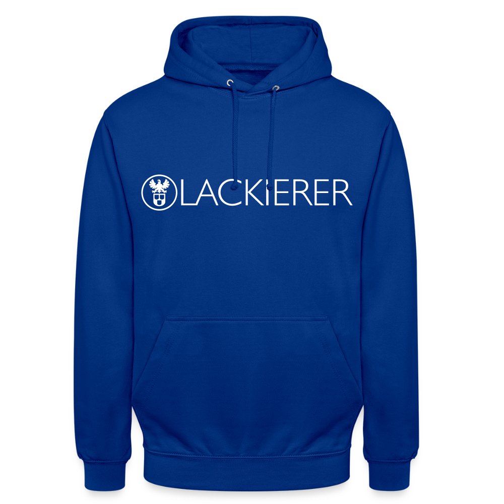 Schwarzer Unisex-Hoodie "Lackierer" von Spreadconnect, bequemer Pullover mit Druck für Männer und Frauen.