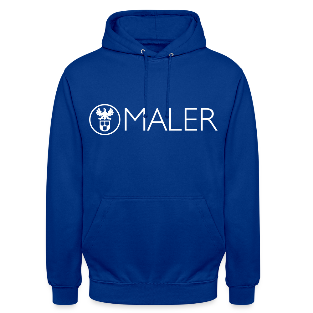 Schwarzer Unisex Hoodie "Maler" von Spreadconnect, bequem und stylisch, mit künstlerischem Design auf der Vorderseite.