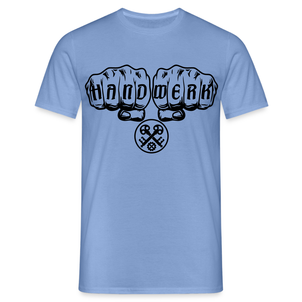 Unisex T-Shirt "Schlosser" von Spreadconnect, sandbeige, Männer T-Shirt aus weichem Stoff, casual Alltag.