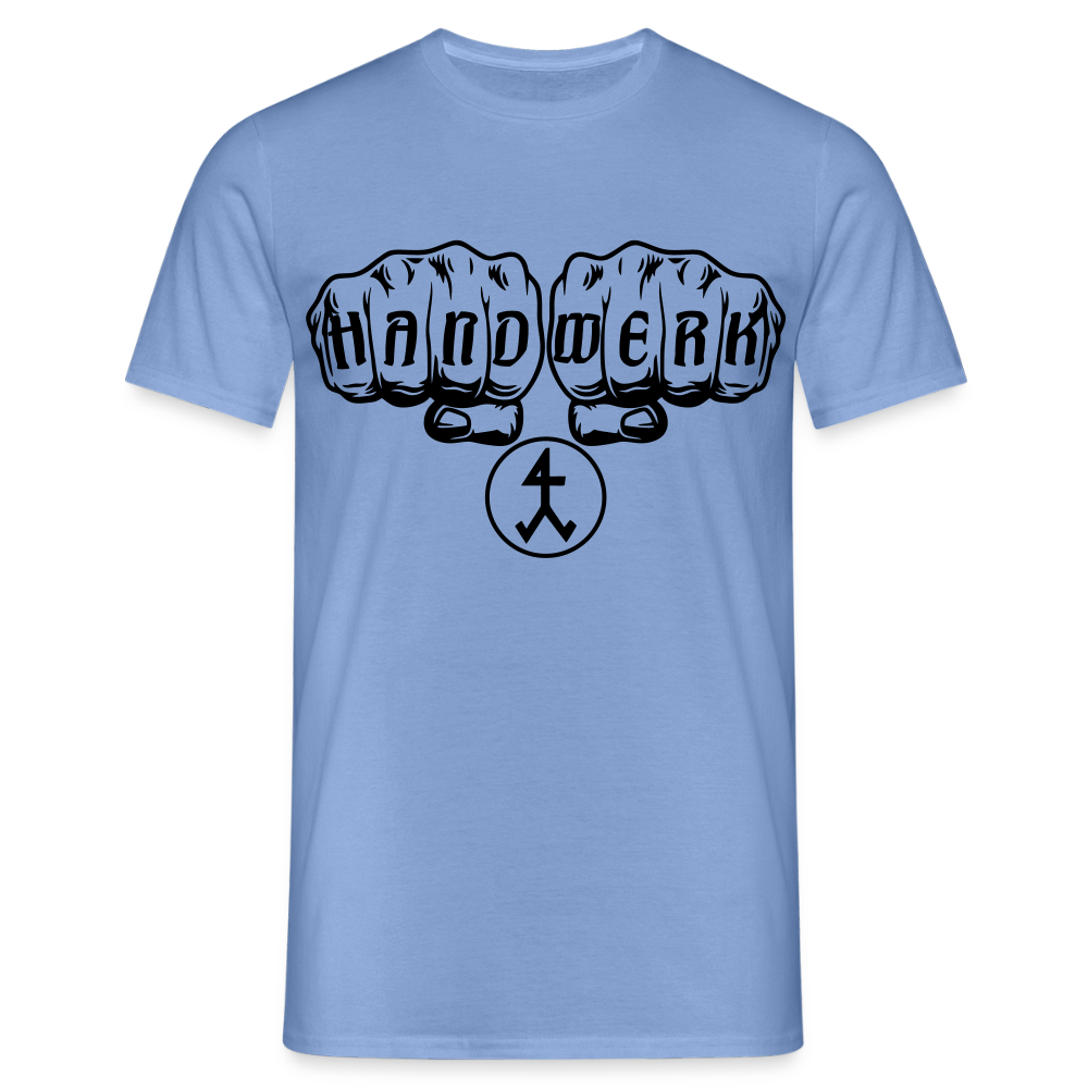 Unisex T-Shirt "Steinmetz" von Spreadconnect in Sandbeige, Männer T-Shirt, bequemes Baumwollshirt mit Druck, seitliche Ansicht