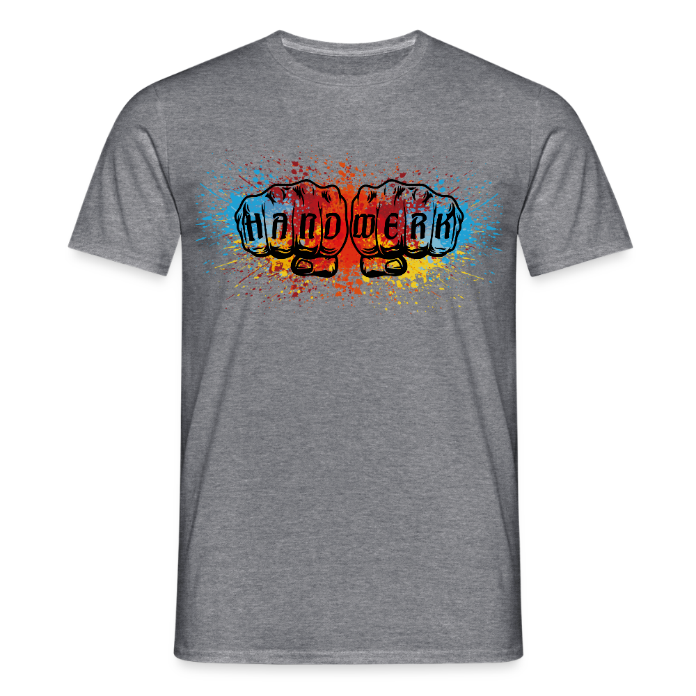 Schwarz Unisex T-Shirt "Splash-Color" von Spreadconnect mit buntem Farbdesign, bequemes Männer T-Shirt aus weichem Material.