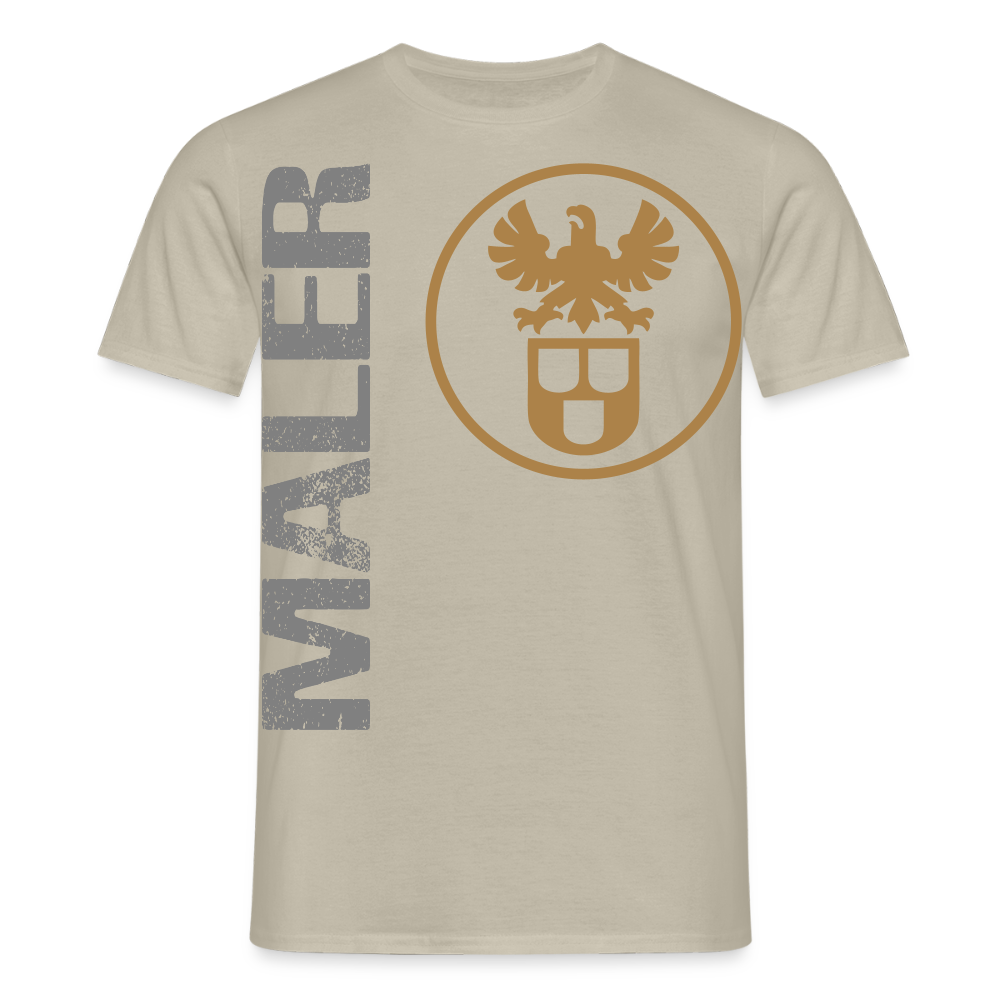 Unisex Männer T-Shirt "Maler" von Spreadconnect in Anthrazit, zeigt das kreative Design auf der Vorderseite.