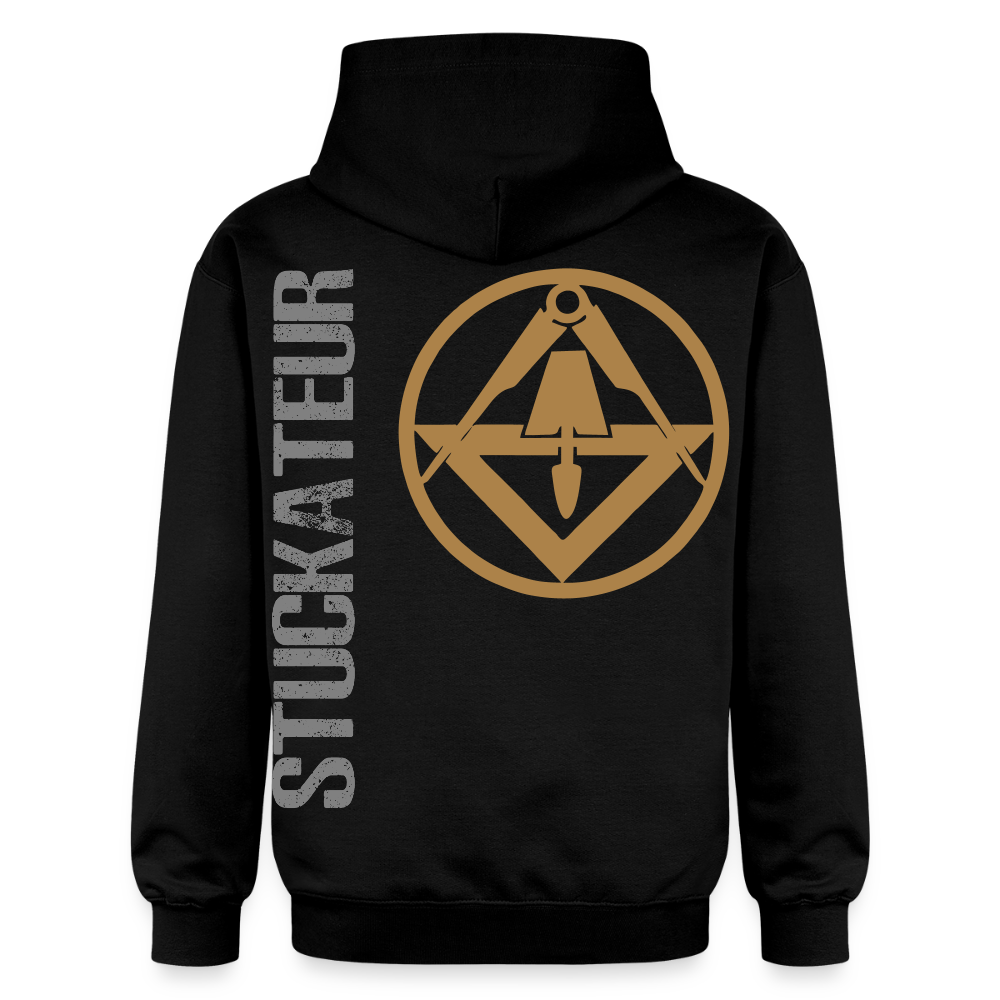 Gildan Unisex Softstyle® Midweight Hoodie "Stuckateur" in Navy, bequem und strapazierfähig, mit weichem Stoff für Komfort.