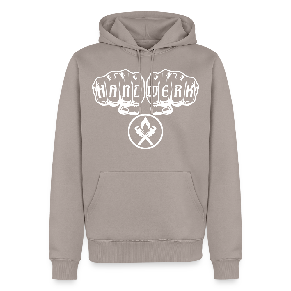 Herren Premium Hoodie "Heizungsbauer" von Spreadconnect, bequemer schwarzer Pullover mit Heizungsbauer-Print, Kapuze und Kängurutasche