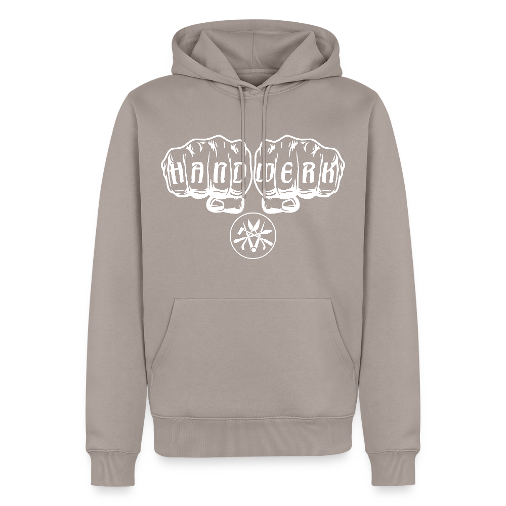 Schwarzer Männer Premium Hoodie "Spengler" von Spreadconnect, bequemes Casual-Shirt mit Kapuze und Logo-Design.