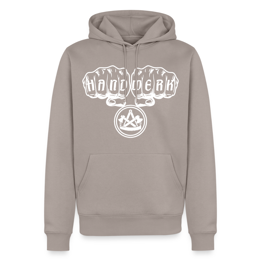 Männer Premium Hoodie "Zimmermann" Taupe Männer Premium Hoodie {{ color }}