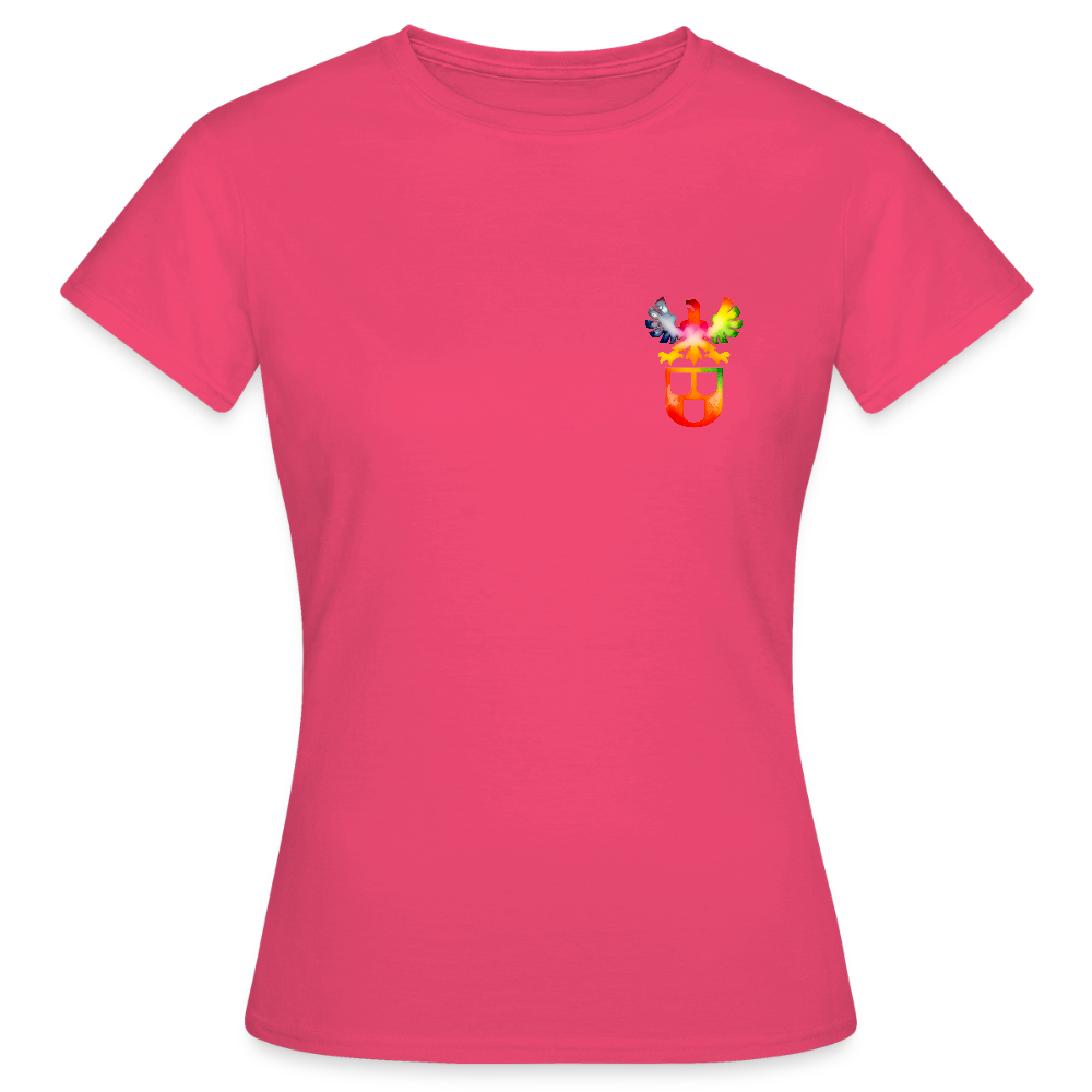 Schwarzes Frauen T-Shirt "Maler" von Spreadconnect, beidseitig bedruckt, bequemes Damen T-Shirt mit Kunstdesign.