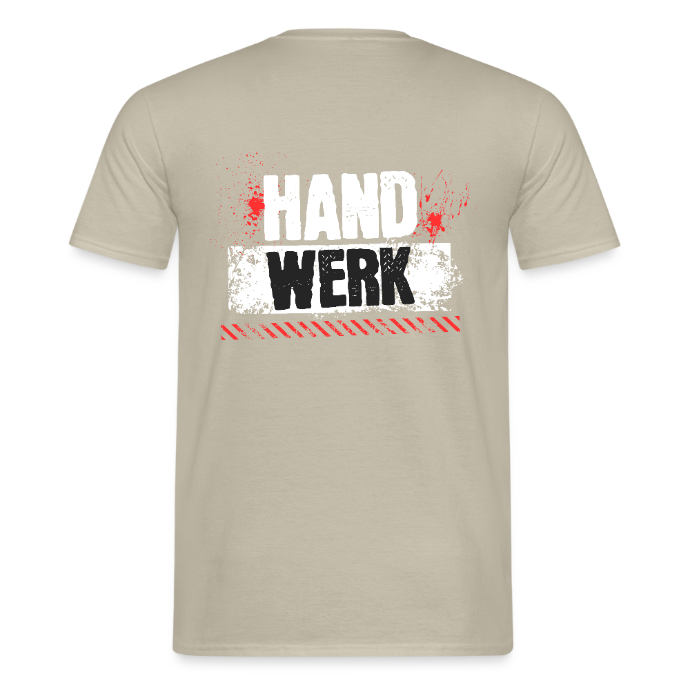 Unisex T-Shirt "Handwerk" (hinten bedruckt) Sandbeige Männer T-Shirt {{ color }}
