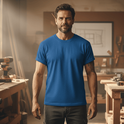 Premium T-Shirt HW-200 | Robust & Vielseitig | Für stolze Handwerker (S-3XL) Blanko Royalblau Männer Gildan Ultra T-Shirt