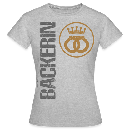 Frauen T-Shirt "Bäckerin" Grau meliert Frauen T-Shirt