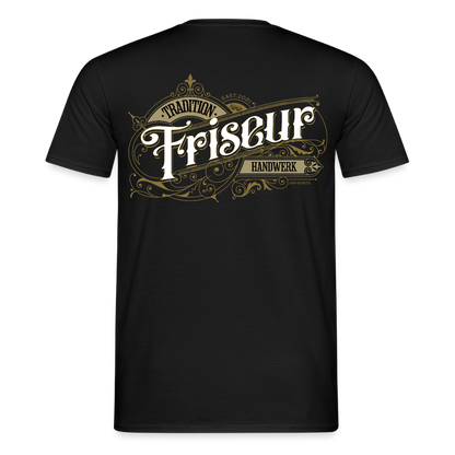 Unisex T-Shirt "Friseur" Nostalgie Handwerk Schwarz Männer T-Shirt