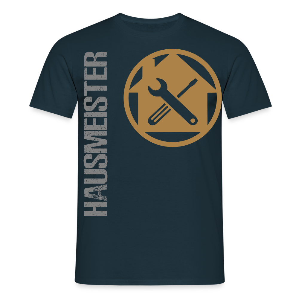 Unisex T-Shirt "Hausmeister" Navy Männer T-Shirt