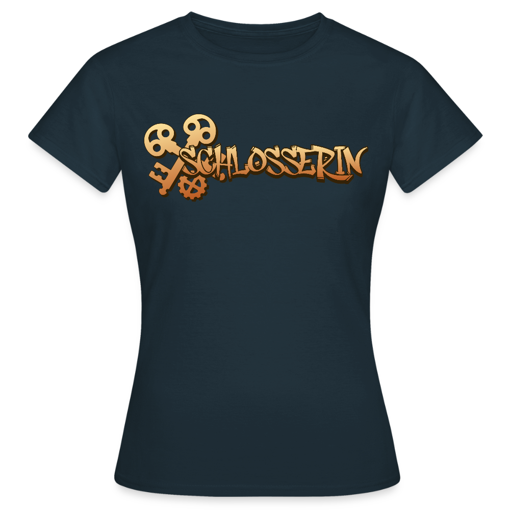 Frauen T-Shirt "Schlosserin" Navy Frauen T-Shirt