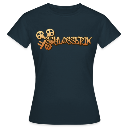Frauen T-Shirt "Schlosserin" Navy Frauen T-Shirt