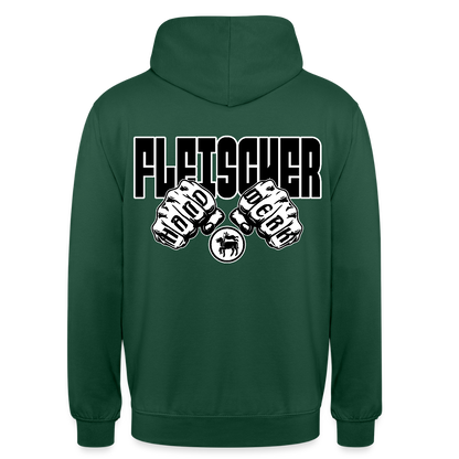 Unisex Hoodie "Fleischer" (beidseitig bedruckt) Flaschengrün Unisex Hoodie