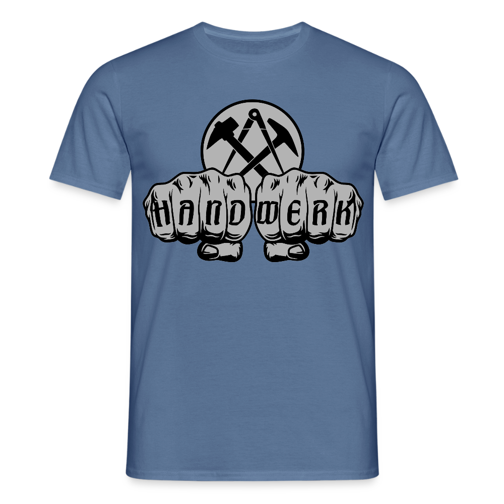 Unisex T-Shirt "Dachdecker" Taubenblau Männer T-Shirt