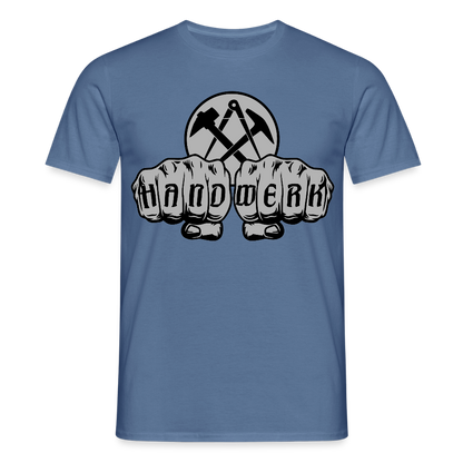 Unisex T-Shirt "Dachdecker" Taubenblau Männer T-Shirt