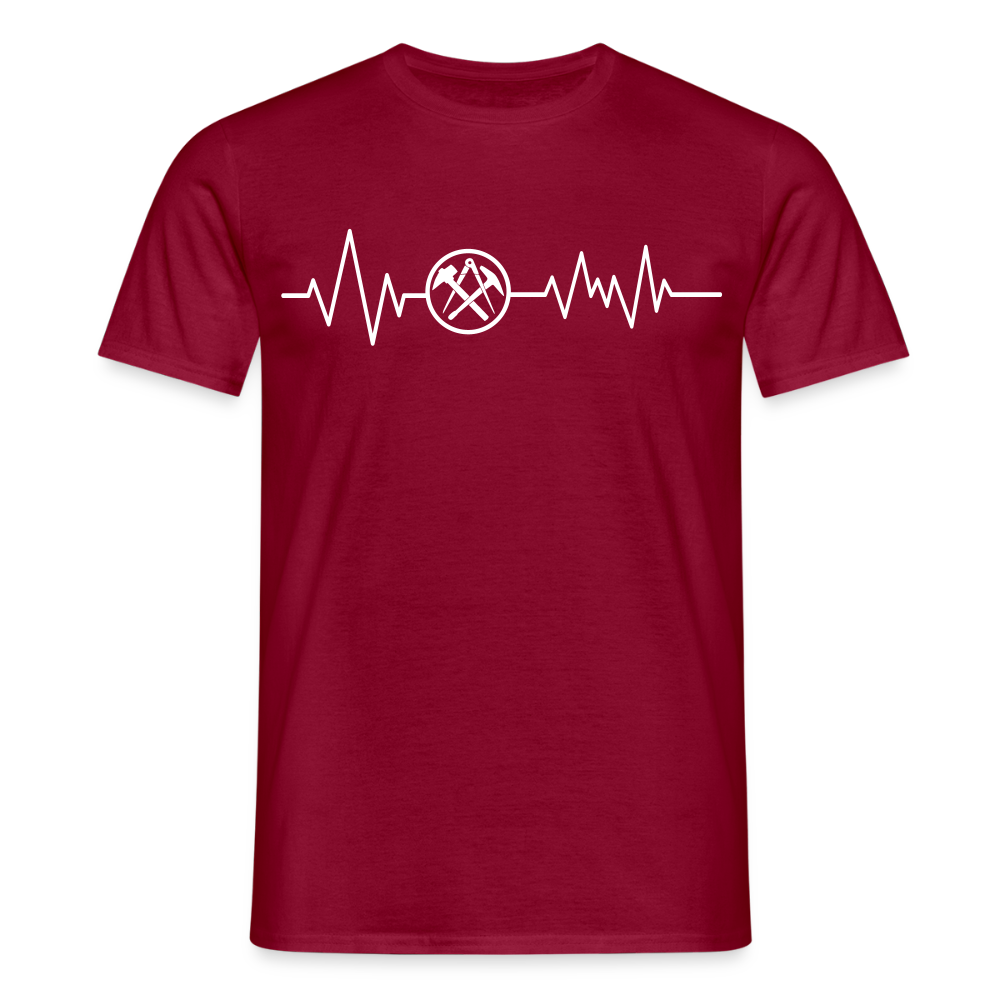 Unisex T-Shirt "Dachdecker" Ziegelrot Männer T-Shirt