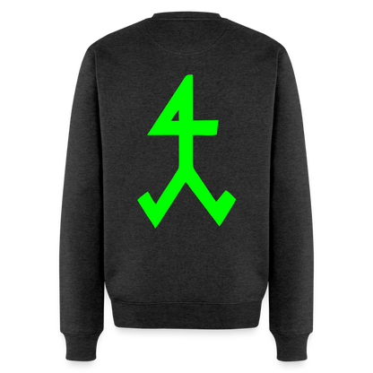 Unisex Premium Pullover "Steinmetz" neongrün Anthrazit meliert Männer Premium Pullover