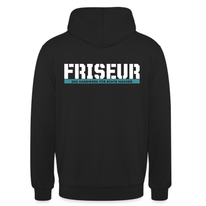Unisex Hoodie HW-300 | MACHER "Friseur" Schwarz Unisex Hoodie {{ color }}