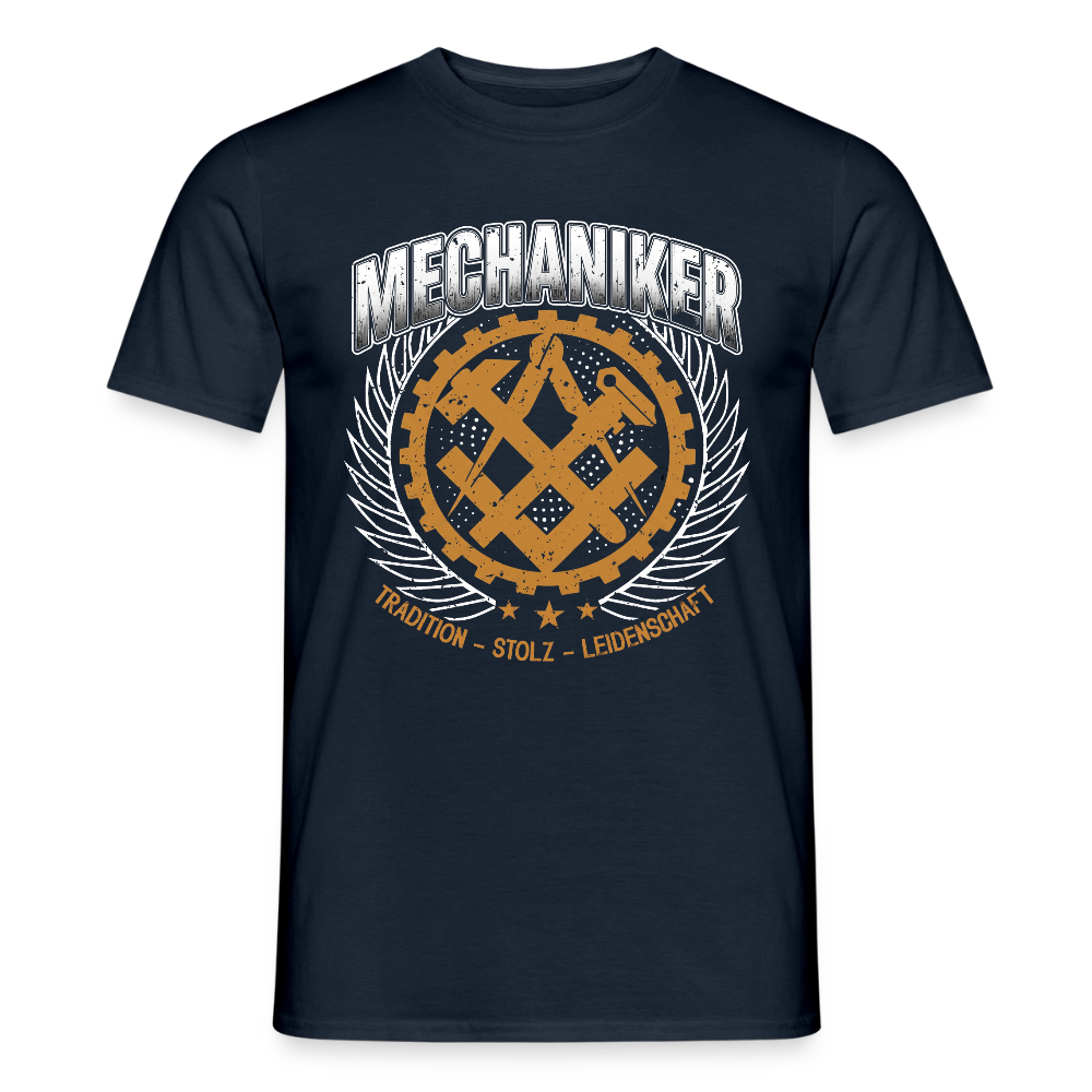 Unisex Mechaniker T-Shirt von Spreadconnect, traditionelles Design, bequemes Männer T-Shirt aus weichem Stoff, sichtbares Druckmuster
