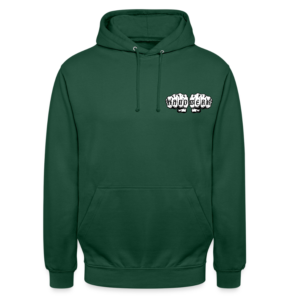 Unisex Hoodie "Drechsler" (beidseitig bedruckt) - Flaschengrün