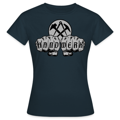 Frauen T-Shirt "Dachdecker" Navy Frauen T-Shirt