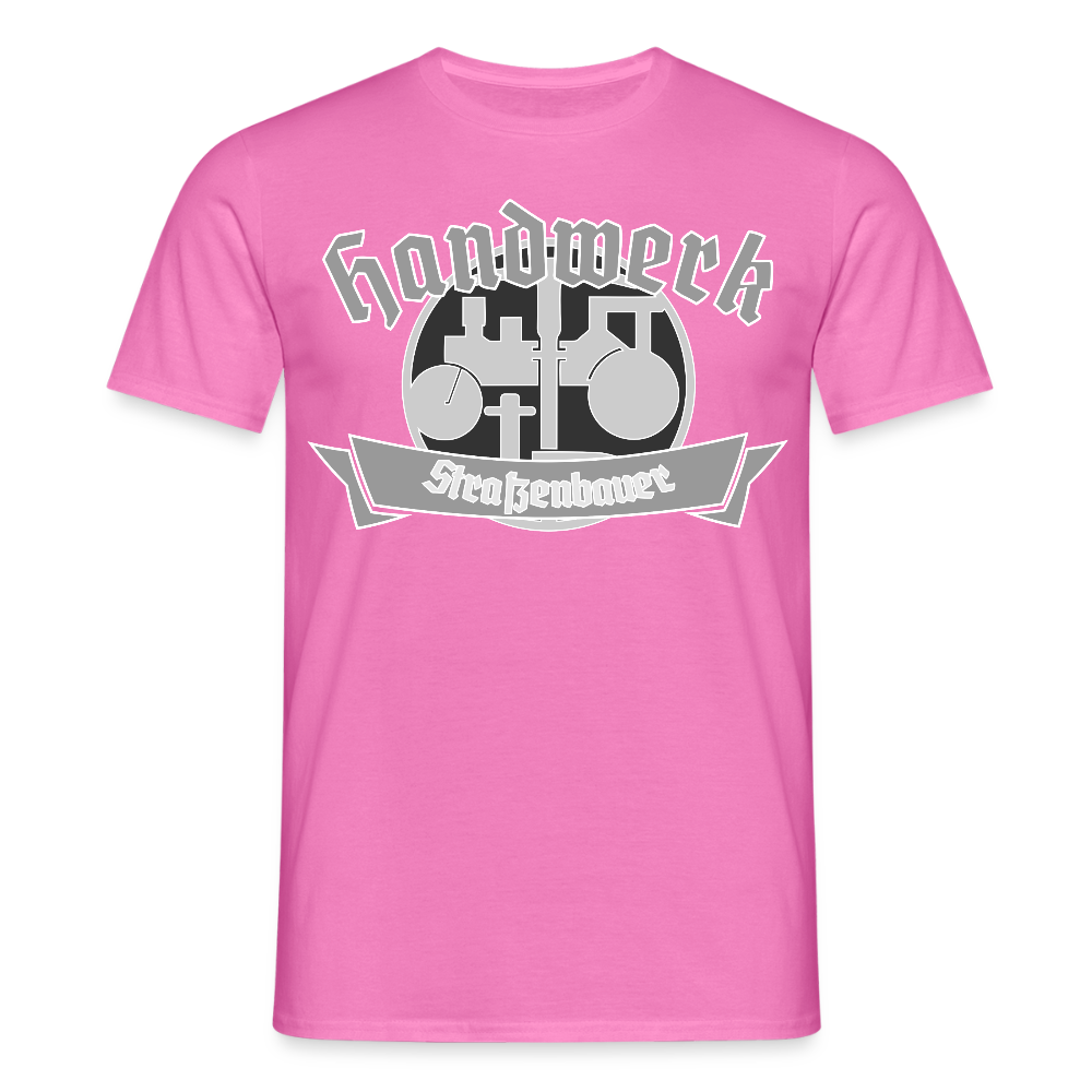 Unisex T-Shirt "Strassenbauer" Pink Männer T-Shirt