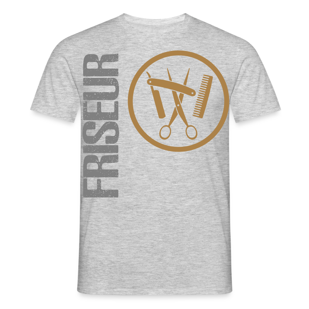Unisex T-Shirt "Friseur" Grau meliert Männer T-Shirt