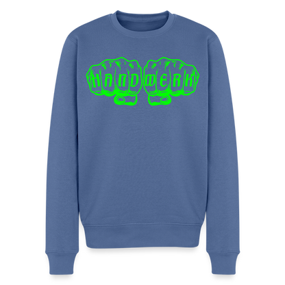 Unisex Premium Pullover "Stuckateur" neongrün Taubenblau Männer Premium Pullover